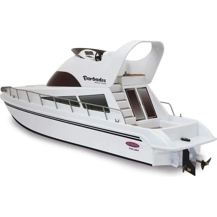 Jamara 040670 Barbados RC-Yacht 2,4Ghz-2 Antriebsmotoren, einfach zu steuern, Deckel mit Schnellverschluß, Trimmruder & Feintrimmung am Sender, weiß – Bild 4