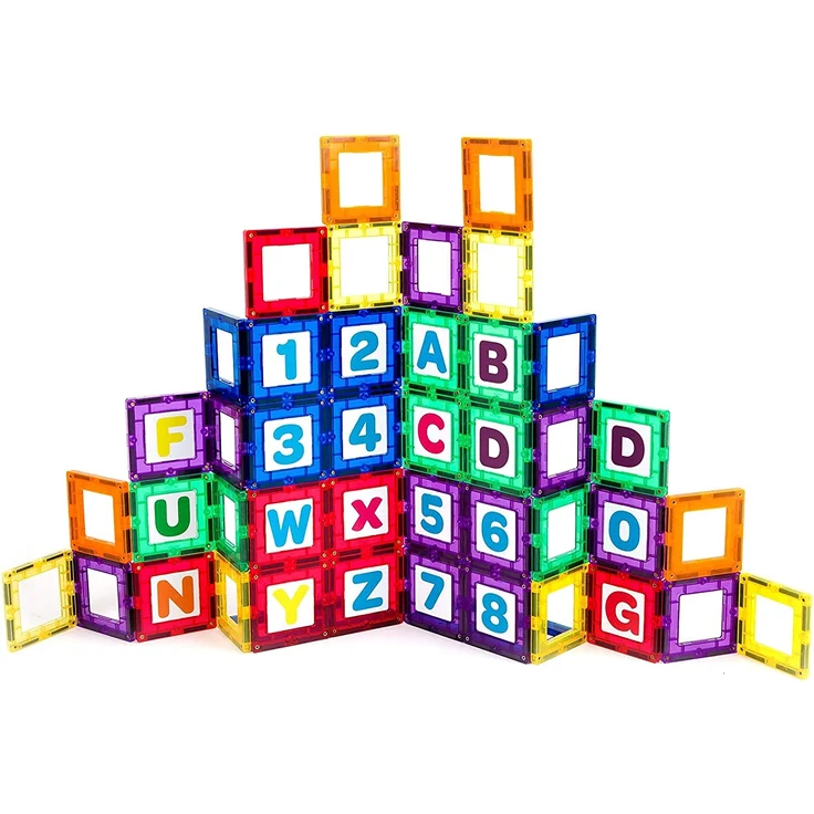 Playmags Magnetischer Baukasten (36 Stück Magnetic Fliesen Gebäude Set) – Bild 3
