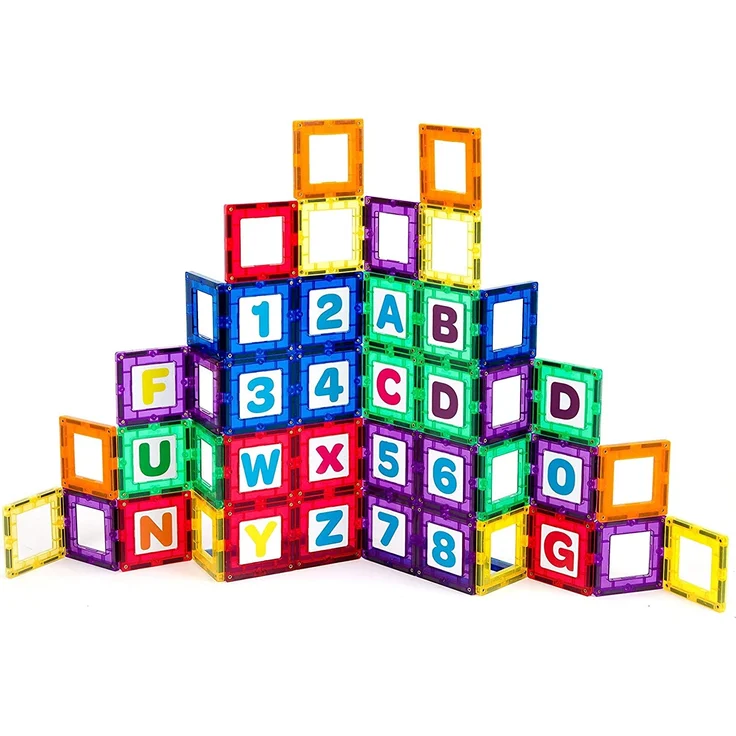 Playmags Magnetischer Baukasten (36 Stück Magnetic Fliesen Gebäude Set) – Bild 1