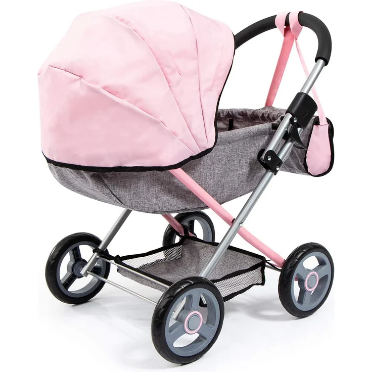 Puppenwagen Cosy grau/rosa - Preisvergleich – Bild 3