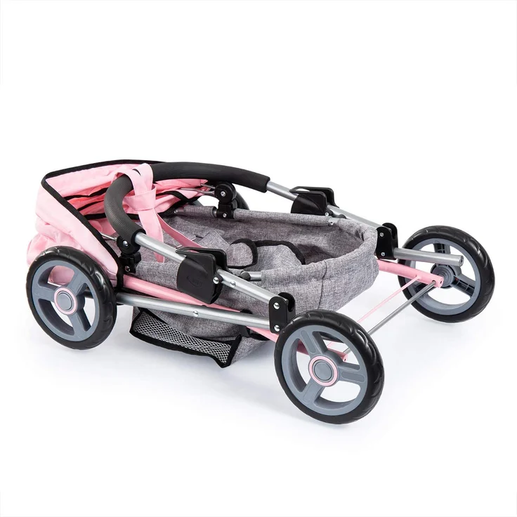 Puppenwagen Cosy grau/rosa - Preisvergleich – Bild 4