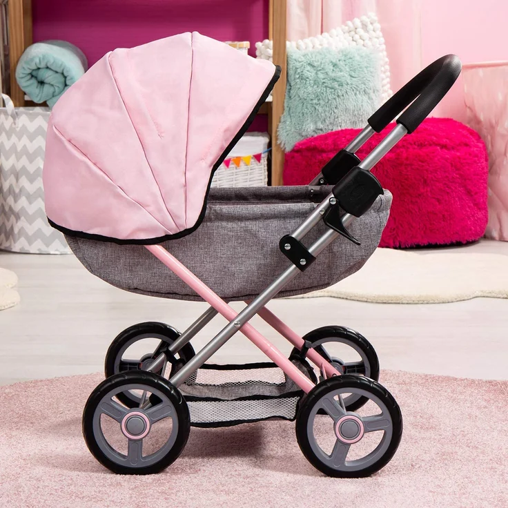 Puppenwagen Cosy grau/rosa - Preisvergleich – Bild 10