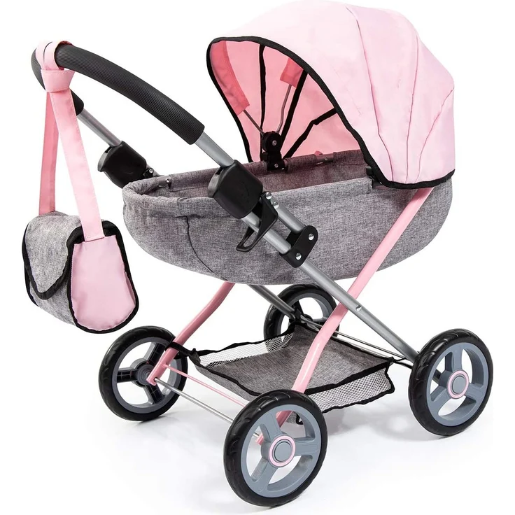 Puppenwagen Cosy grau/rosa - Preisvergleich – Bild 2