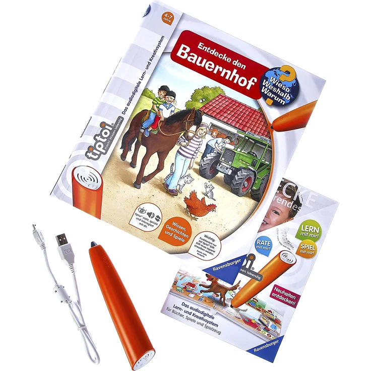 Ravensburger tiptoi Starter-Set 00804: Stift und Bauernhof-Buch - Lernsystem für Kinder ab 4 Jahren – Bild 4