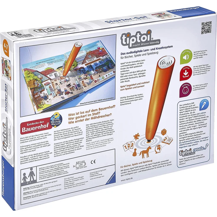Ravensburger tiptoi Starter-Set 00804: Stift und Bauernhof-Buch - Lernsystem für Kinder ab 4 Jahren – Bild 3