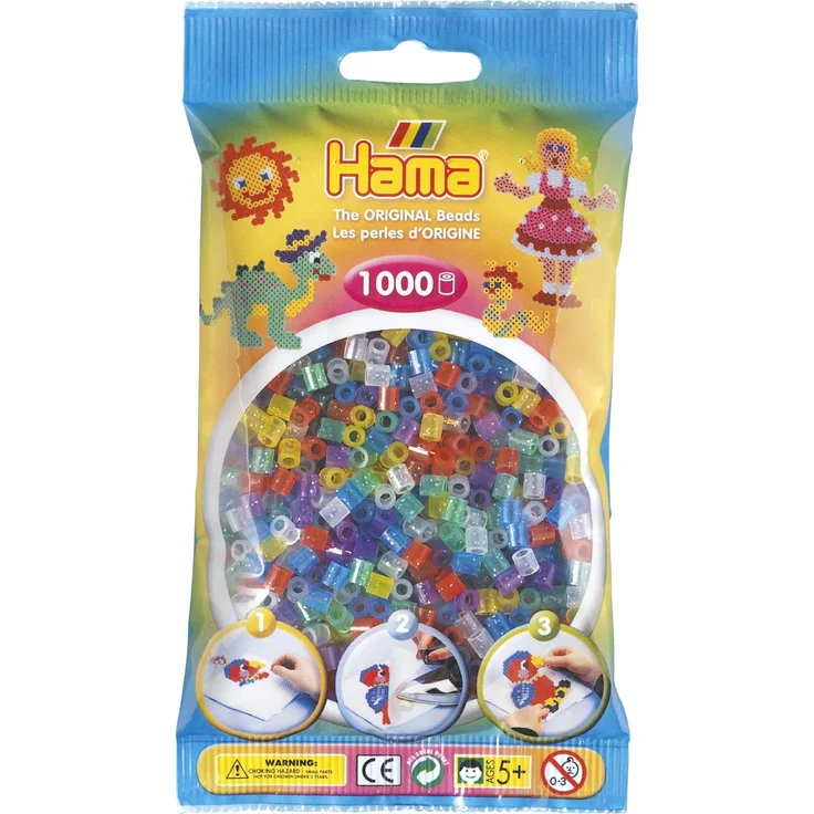Hama 207-54 Glitter Mix Midi Beads 3000 pcs (3x1000pcs) – Bild 4