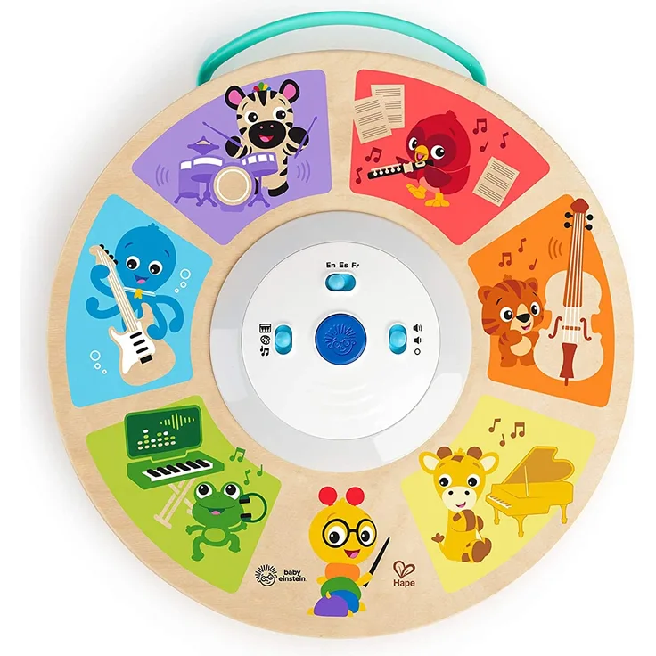 Baby Einstein, Hape, Cal's Smart Sounds Symphony Magic Touch Elektronisches Aktivitätsspielzeug aus Holz in 3 Sprachen(Englisch, Französisch und Spanisch),3 Modi, ab 6 Monaten