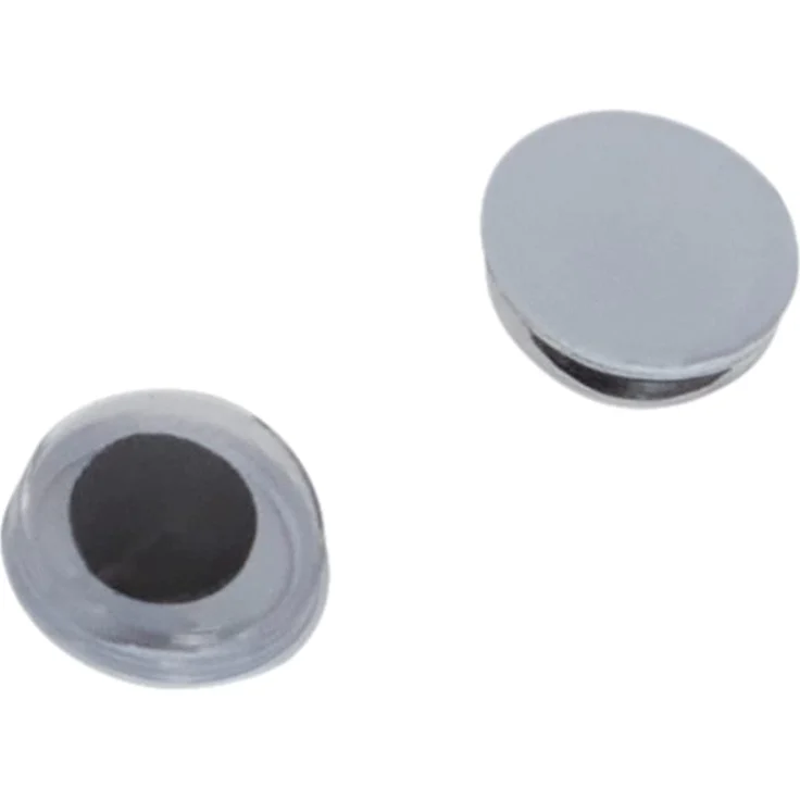 folia 750007 - Wackelaugen mit beweglicher Pupille, weiß, rund ca. 7 mm, 100 Stück - ideal für das Basteln von Figuren und Tieren – Bild 4