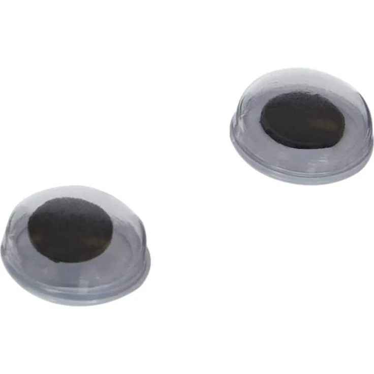 folia 750007 - Wackelaugen mit beweglicher Pupille, weiß, rund ca. 7 mm, 100 Stück - ideal für das Basteln von Figuren und Tieren – Bild 3