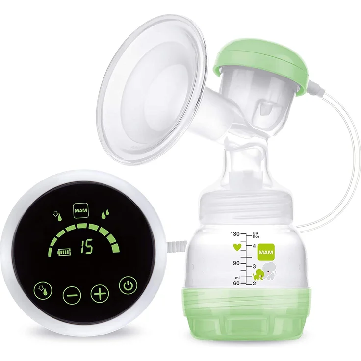 MAM Handmilchpumpe 2 in 1, Flexible Nutzung als Handmilchpumpe oder als Elektrische Milchpumpe, Grün – Bild 2