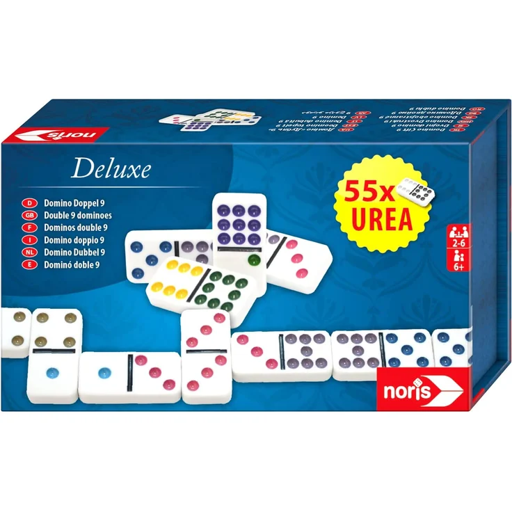 Noris 606108003 606108003-Deluxe Doppel 9 Domino, Spieleklassiker – Bild 1