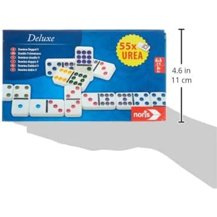 Noris 606108003 606108003-Deluxe Doppel 9 Domino, Spieleklassiker – Bild 5