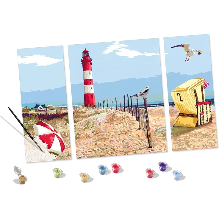 Ravensburger Malen nach Zahlen 20277 Beside the Seaside ab 14 Jahren – Bild 5