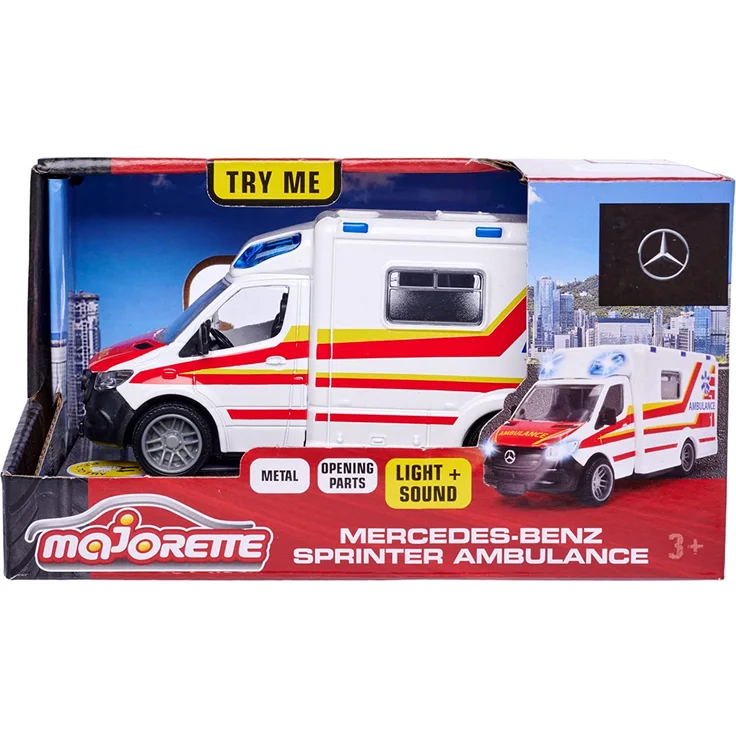 Majorette - Mercedes-Benz Sprinter Krankenwagen – Premium Modell, mit Licht & Sound – Bild 7