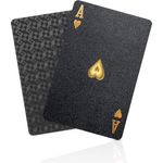 BIERDORF Schwarzer Diamant Kunststoff Pokerkarten Plastik wasserdichte Spielkarten- 1 Deck von Spielkarten Plastik-