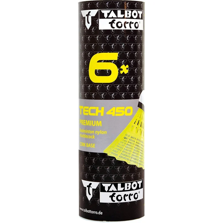 Badmintonball Tech 450, Premium Nylonfederball, 6er Dose – Bild 4