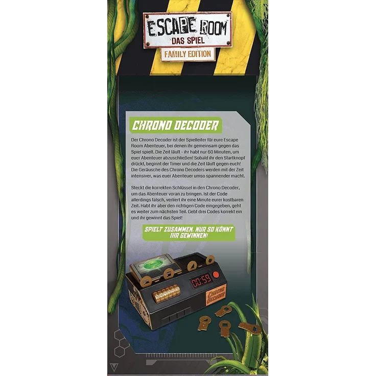 Noris 606101837 - Escape Room Jumanji (Family Edition) - Familien und Gesellschaftsspiel für Erwachsene und Kinder, inkl. 3 Fällen und Chrono Decoder, ab 10 Jahren – Bild 4