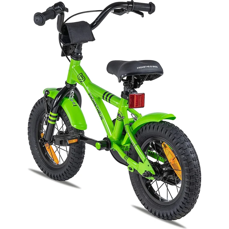 PROMETHEUS BICYCLES® GREEN HAWK Kinderfahrrad 12 , Grün & Schwarz ab 3 Jahre mit Stützräder – Bild 6