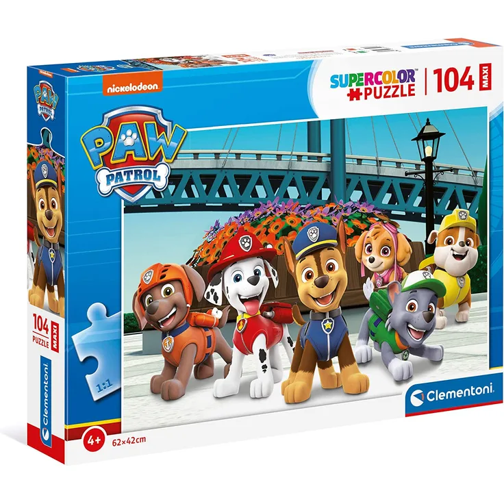Clementoni 23755 Paw Patrol 104 Maxi Teile Puzzle für Kinder, ab 4 Jahren, Mehrfarbig