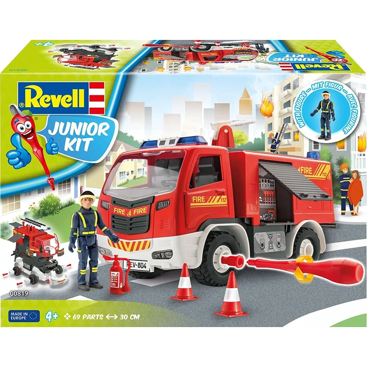 Revell Modellbausatz Junior-Kit Feuerwehr mit Spielfigur – Bild 2