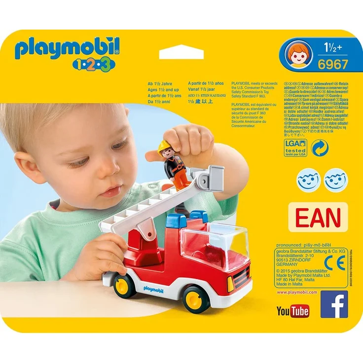Playmobil 6967 - 1 2 3 Playmobil® - Feuerwehrleiterfahrzeug - Preisvergleich – Bild 3