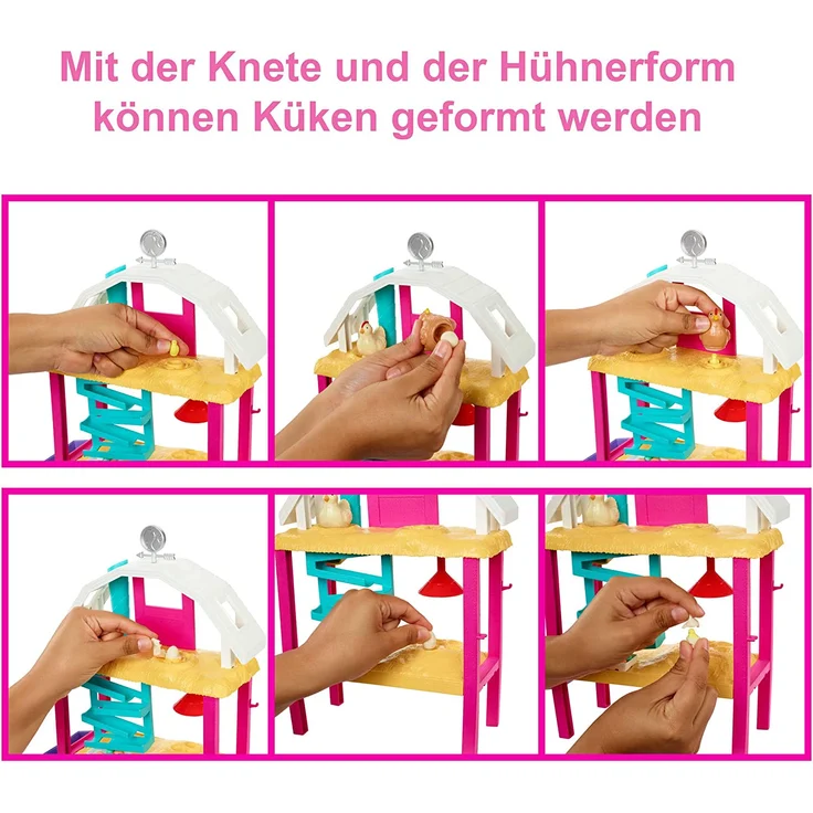 Mattel - Barbie Hühnerhof Spielset mit Tieren & Puppe – Bild 3