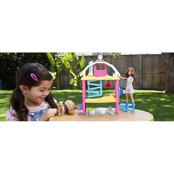 Mattel - Barbie Hühnerhof Spielset mit Tieren & Puppe – Bild 2