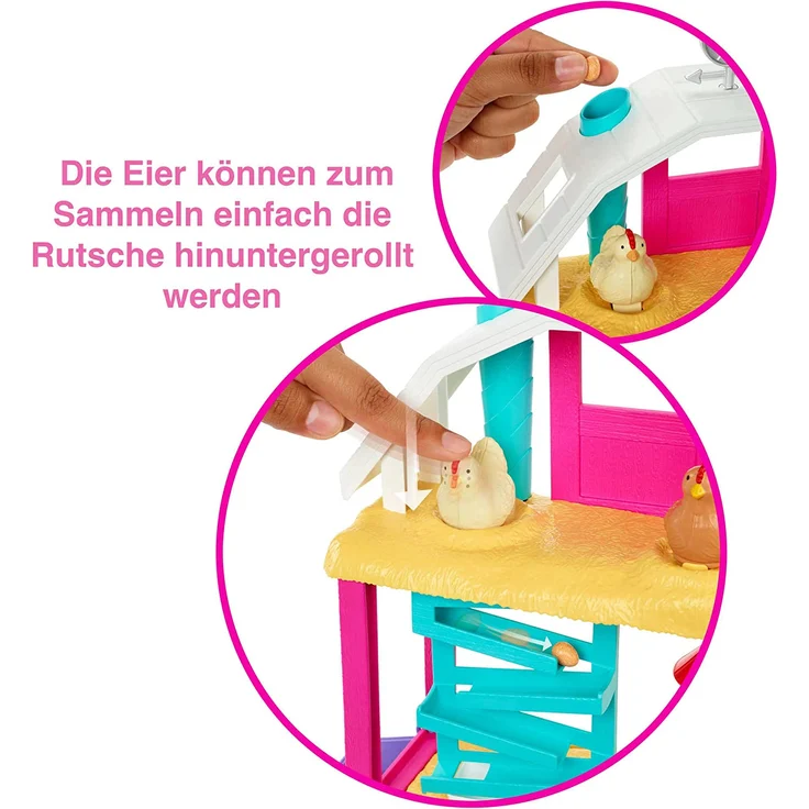Mattel - Barbie Hühnerhof Spielset mit Tieren & Puppe – Bild 4