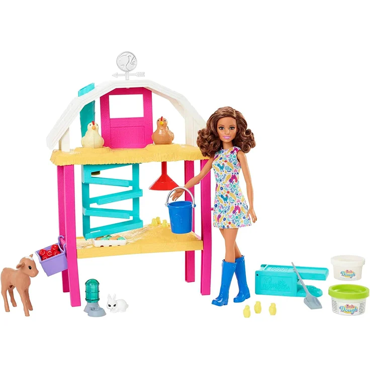 Mattel - Barbie Hühnerhof Spielset mit Tieren & Puppe – Bild 1