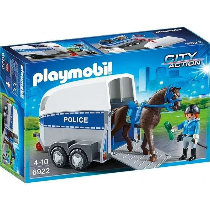 PLAYMOBIL City Action 6922 'Polizeipferd mit Anhänger', ab 4 Jahren – Bild 1