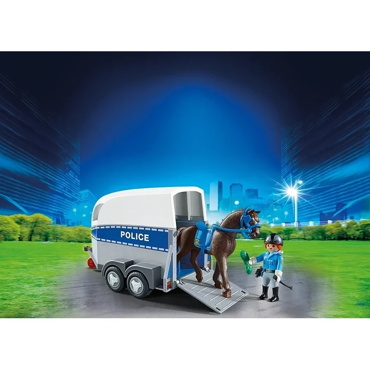 PLAYMOBIL City Action 6922 'Polizeipferd mit Anhänger', ab 4 Jahren – Bild 3