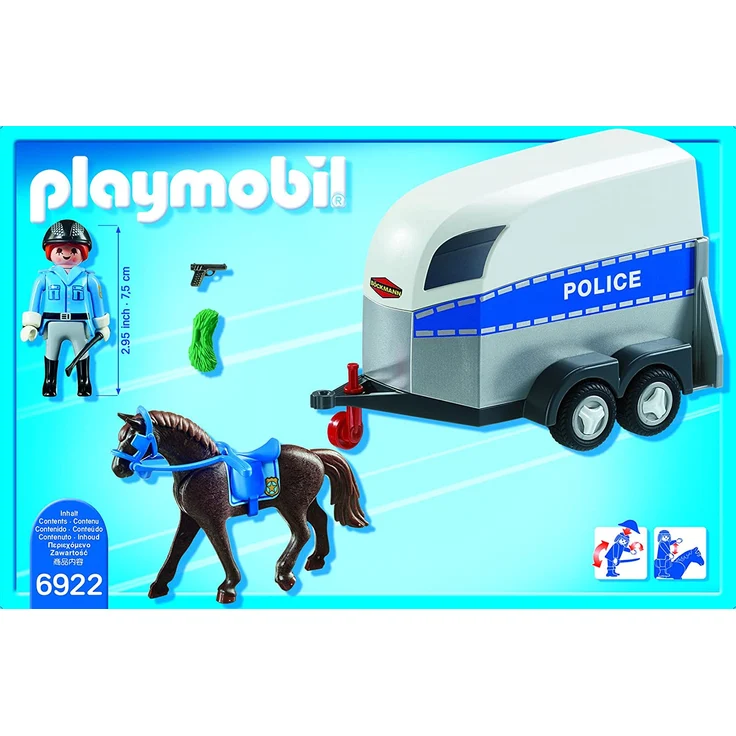 PLAYMOBIL City Action 6922 'Polizeipferd mit Anhänger', ab 4 Jahren – Bild 2