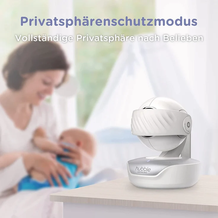 Hubble Connected Nursery Pal Premium Babyphone mit Kamera, 5-Zoll-Touchscreen, Datenschutzmodus, Infrarot-Nachtsicht, Zwei-Wege-Gespräch, Raumtemperatursensor und Smartphone-App – Bild 4
