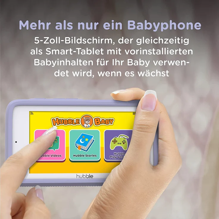 Hubble Connected Nursery Pal Premium Babyphone mit Kamera, 5-Zoll-Touchscreen, Datenschutzmodus, Infrarot-Nachtsicht, Zwei-Wege-Gespräch, Raumtemperatursensor und Smartphone-App – Bild 3