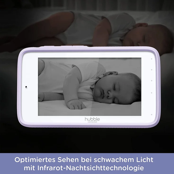 Hubble Connected Nursery Pal Premium Babyphone mit Kamera, 5-Zoll-Touchscreen, Datenschutzmodus, Infrarot-Nachtsicht, Zwei-Wege-Gespräch, Raumtemperatursensor und Smartphone-App – Bild 6