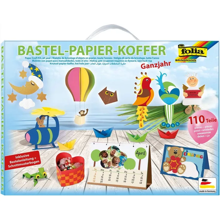 Glorex Bastelpapier-Koffer 110-teilig
