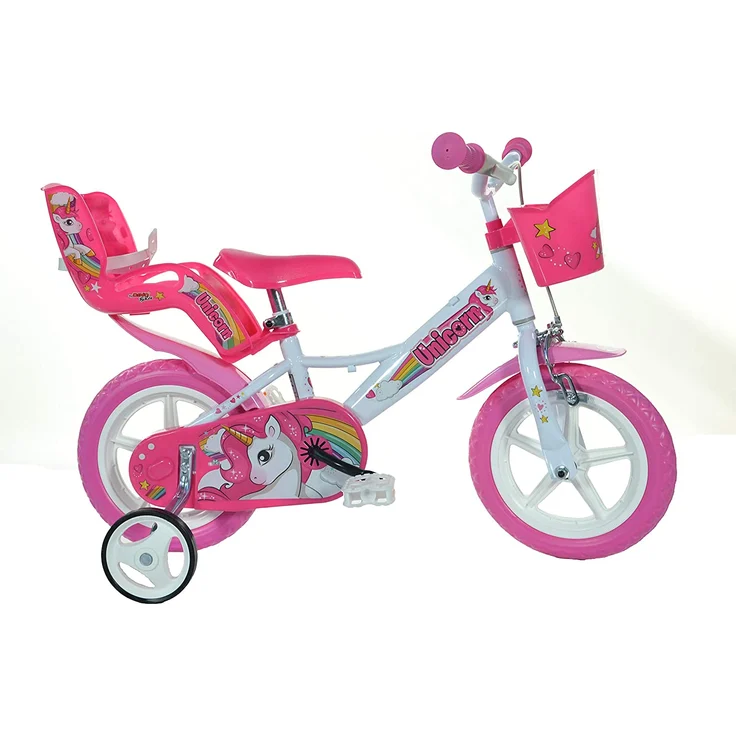 Dino Bikes Unicorn Einhorn-Fahrrad, 124RL-UN, Weiß / Rosa - Preisvergleich – Bild 1