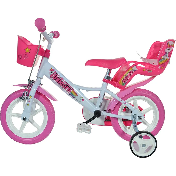 Dino Bikes Unicorn Einhorn-Fahrrad, 124RL-UN, Weiß / Rosa - Preisvergleich – Bild 3