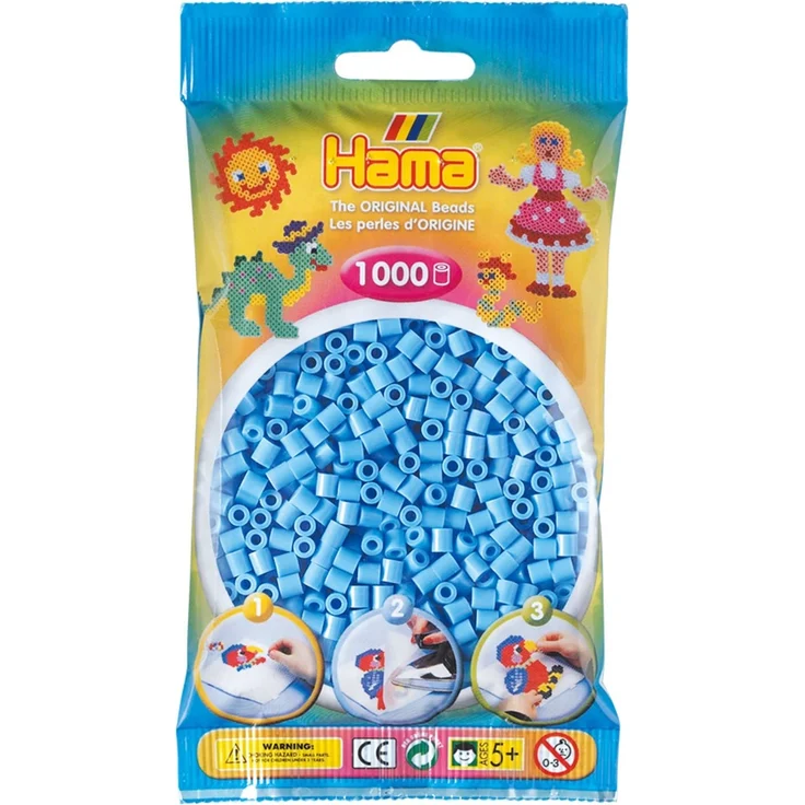 Hama 207-46 - Perlen, 1000 Stück, pastell blau – Bild 2