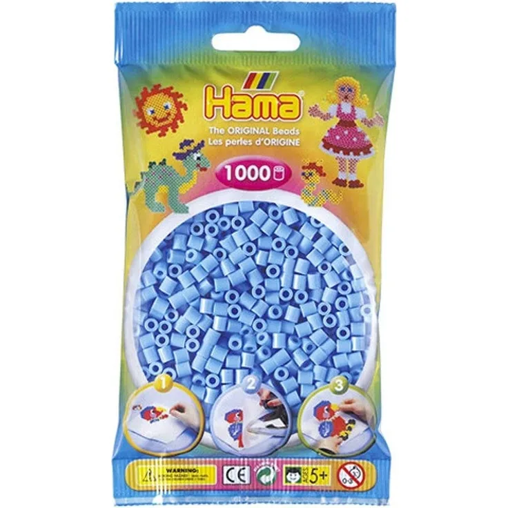 Hama 207-46 - Perlen, 1000 Stück, pastell blau