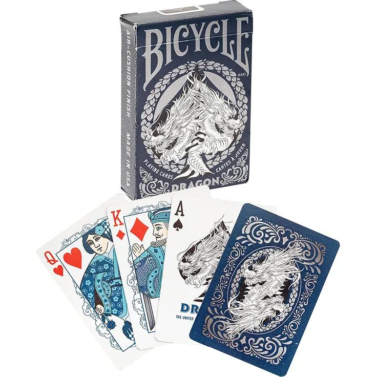 Bicycle Dragon 1041709 Kärtchen für Sammler, Blau / Silberfarben
