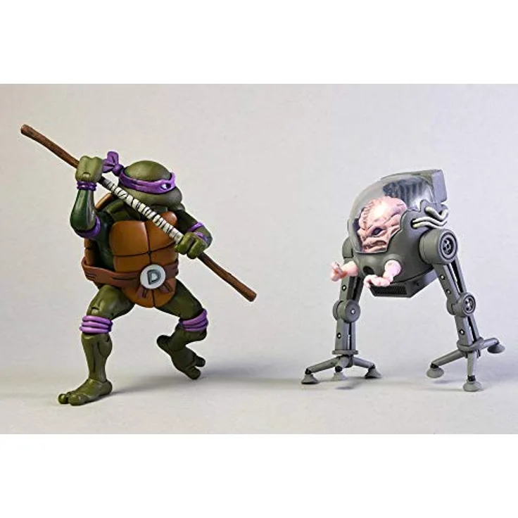 Teenage Mutant Ninja Turtles Donatello vs Krang in Bubble Walker Actionfiguren Doppelpack 18 cm