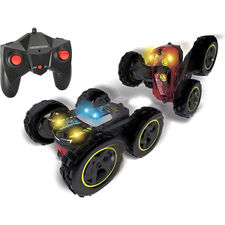 Dickie Toys RC Tumbling Flippy, ferngesteuertes Spielzeugauto, Rotations- und Flip-Funktion, für draußen und drinnen, mit Fernbedienung, für Jungen und Mädchen, beleuchtet, ab 6 Jahren
