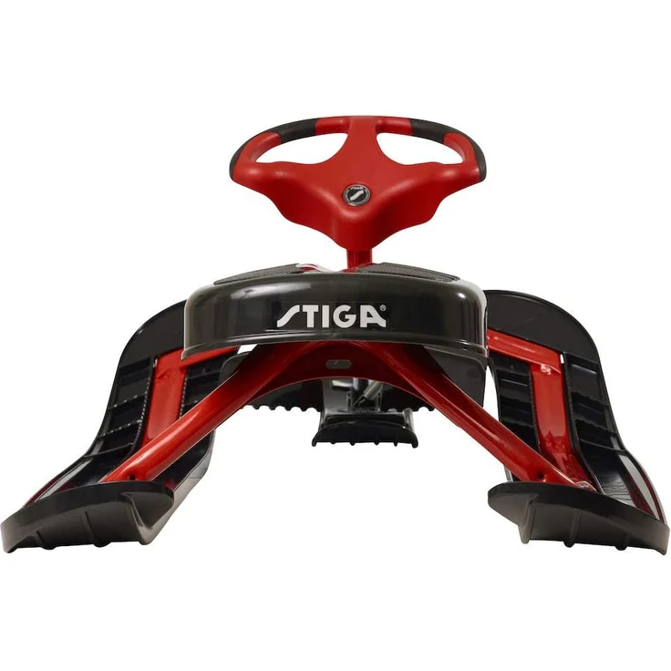 STIGA 'Snowracer Ultimate Pro' Lenkschlitten, Bob, 130 cm, schwarz/rot, Stahl/Kunststoff, viele Features, ab 6 Jahren – Bild 4
