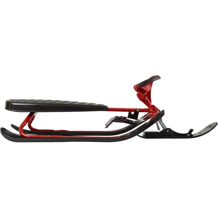 STIGA 'Snowracer Ultimate Pro' Lenkschlitten, Bob, 130 cm, schwarz/rot, Stahl/Kunststoff, viele Features, ab 6 Jahren – Bild 2