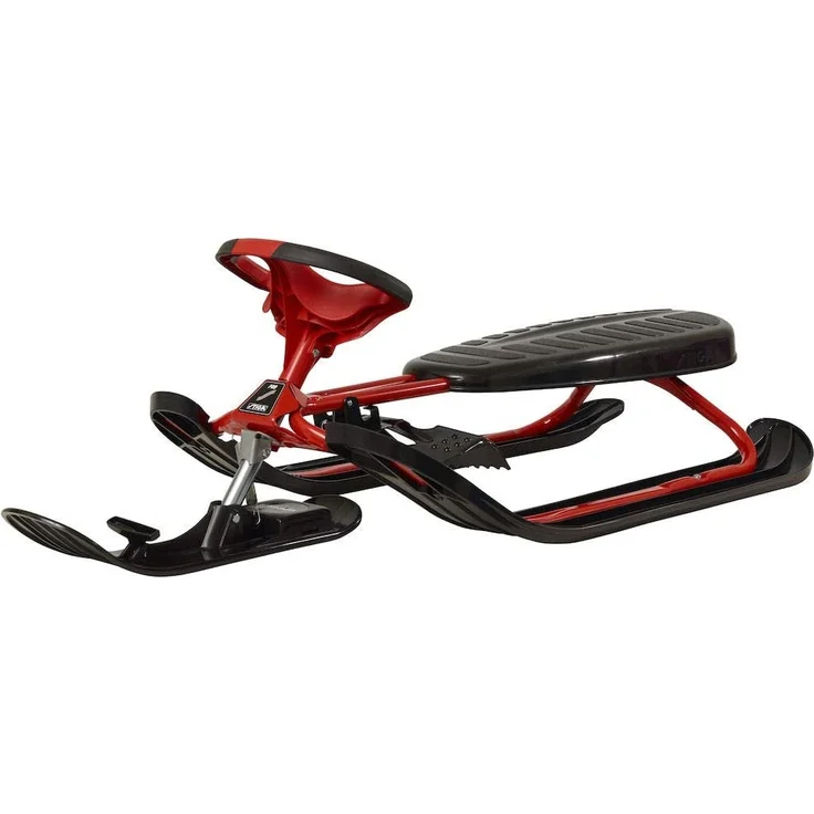 STIGA 'Snowracer Ultimate Pro' Lenkschlitten, Bob, 130 cm, schwarz/rot, Stahl/Kunststoff, viele Features, ab 6 Jahren – Bild 6