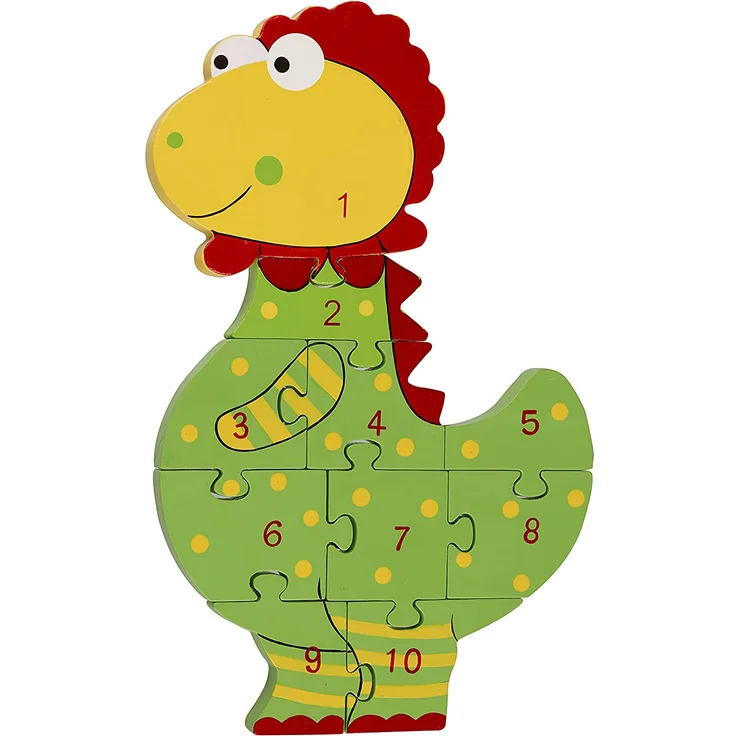Orange Tree Toys Dinosaur OTT05427 Zahlenpuzzle Dinosaurier, Bunt
