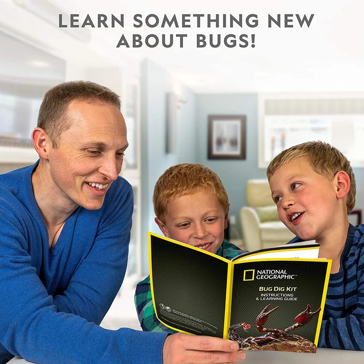 Bandai – NGBUG National Geographic – Ausgrabungsset – 3 Insekten zum Ausgraben – Skorpion, Käfer, Stachelspinne – Bildungs- und Wissenschaftsspiel – STEM – JM00645 – Bild 6