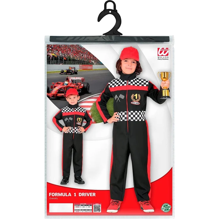 Widmann - Kinderkostüm Formel 1 Fahrer, Overall, Rennfahrer, Sportler, Mottoparty, Fasching, Karneval – Bild 5