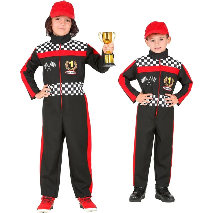 Widmann - Kinderkostüm Formel 1 Fahrer, Overall, Rennfahrer, Sportler, Mottoparty, Fasching, Karneval – Bild 1